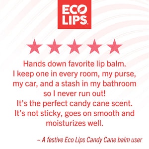 A five star rating from a customer that uses the Candy Cane Lip Balm.