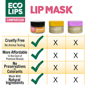 Vanilla Bean Lip Scrub full ingredient list with all certifications in lower right corner.