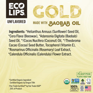 Gold Plant Pod® Organic Lip Balm, 6 Pack
