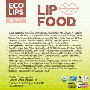 LIP FOOD® Organic Lip Balm, 3 Pack Variety