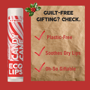 Candy Cane Plant Pod® Organic Lip Balm, 3 Pack Carton