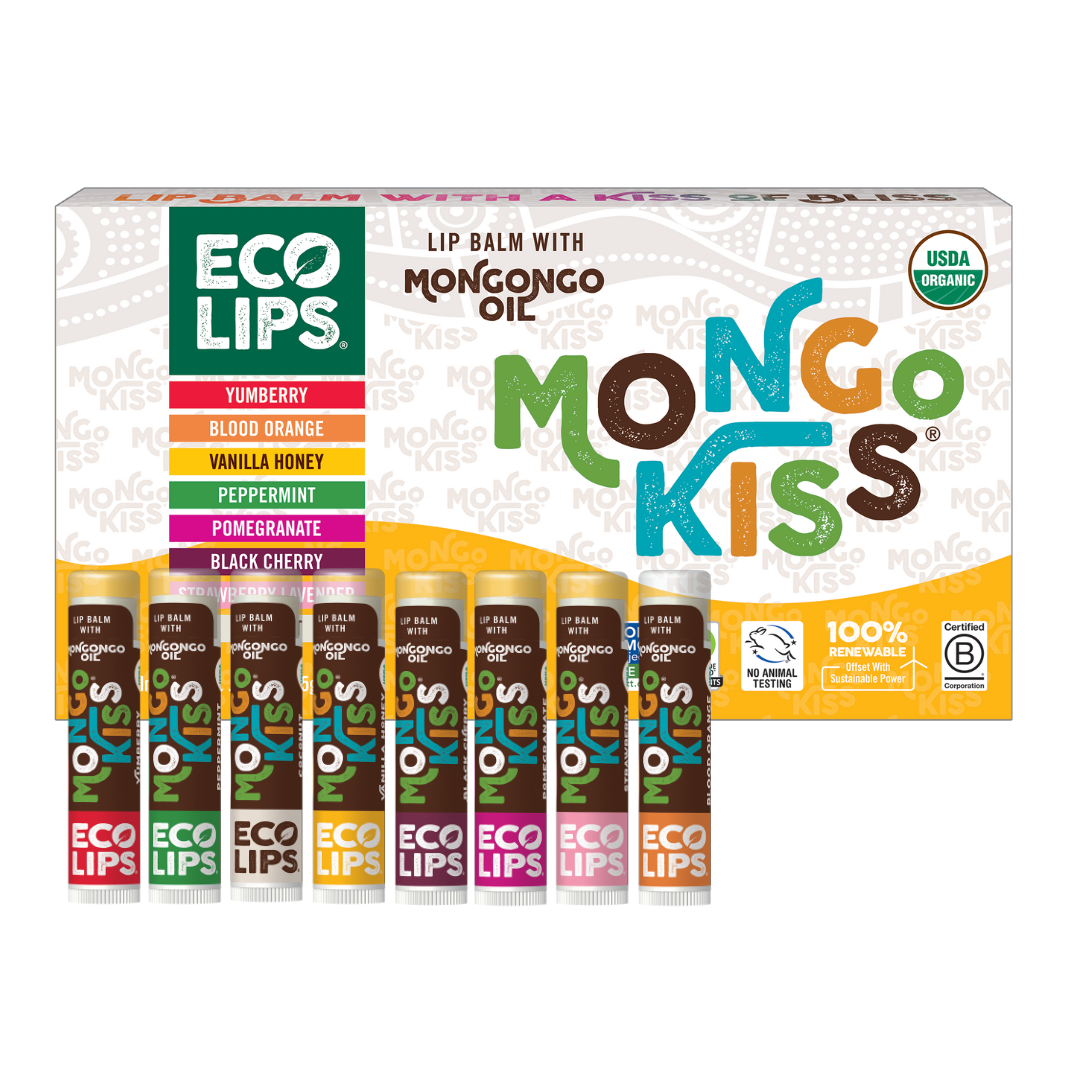 Value Pack Mongo Kiss Organic Lip Balm for Chapped Lips and Gifting