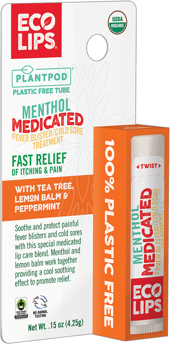 Medicated Cold Sore & Fever Blister Treatment Plant Pod® Organic Lip Balm, 0.15 oz.