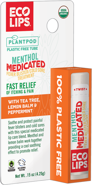 Medicated Cold Sore & Fever Blister Treatment Plant Pod® Organic Lip Balm, 0.15 oz.
