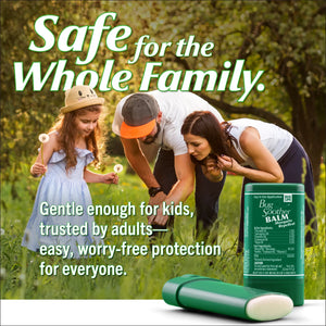 Advertisement for 'DEET FREE!' with text on a green background