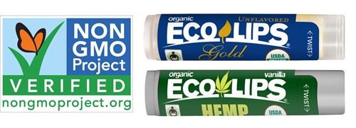 Eco Lips GOLD and HEMP Lip Balms now Non-GMO Project Verified