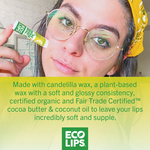Vegan Bee Free® Plant Pod® Lemon Lime Organic Lip Balm, 3 pack