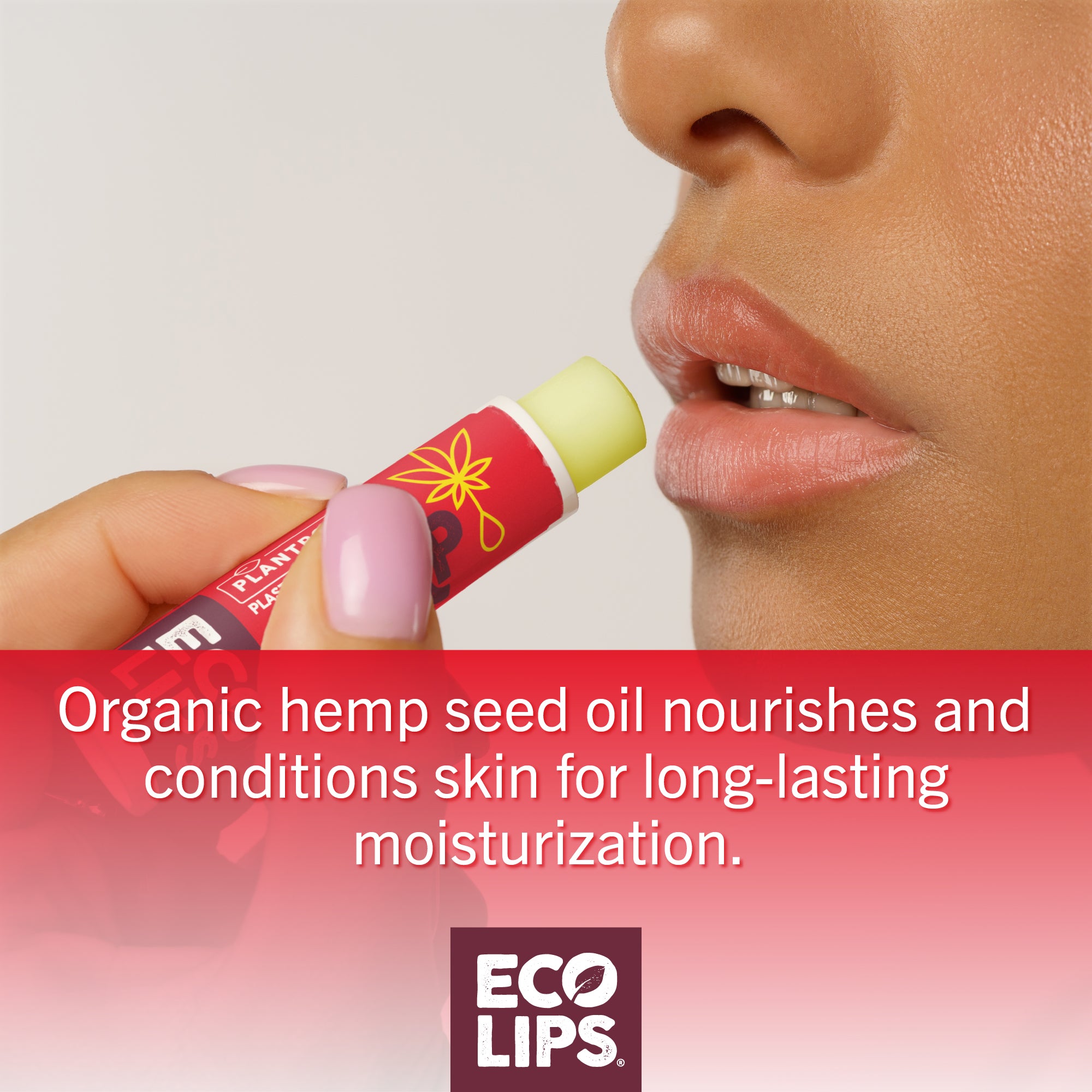 hemp seed lip oil therapy strawberry Hemp Cherry Plant Pod® Organic Lip Balm, 0.15 oz