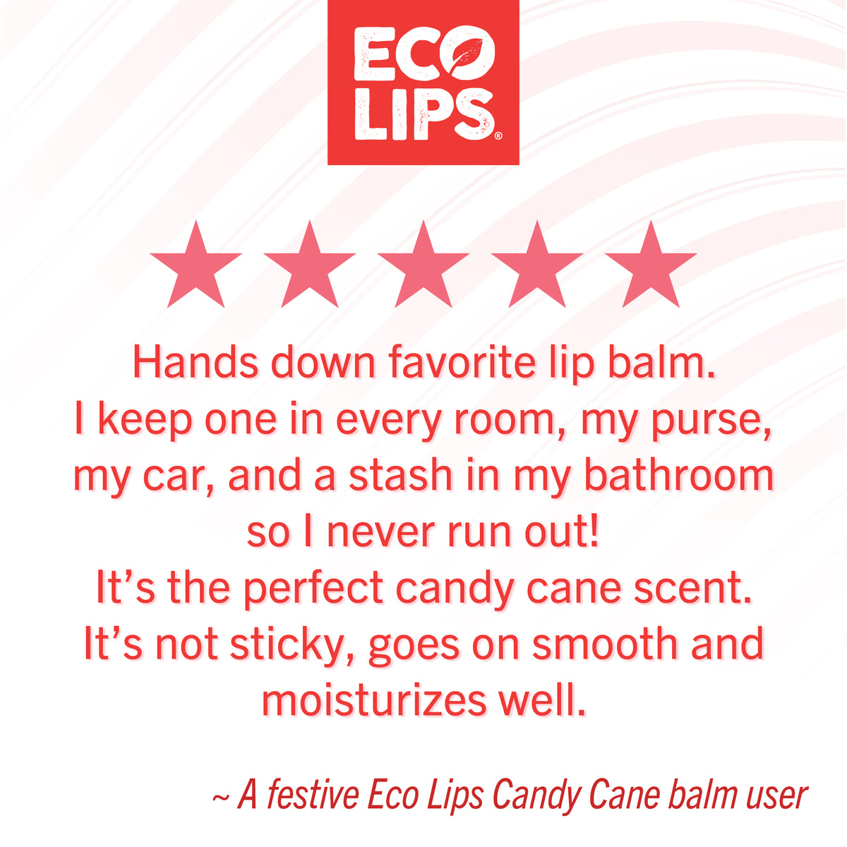 Candy Cane Plant Pod® Organic Lip Balm, 3 Pack Carton