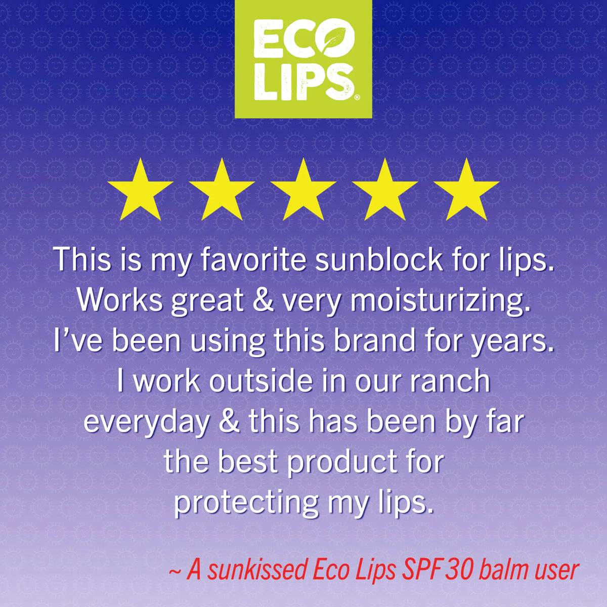A five star review from a SPF 30 customer 