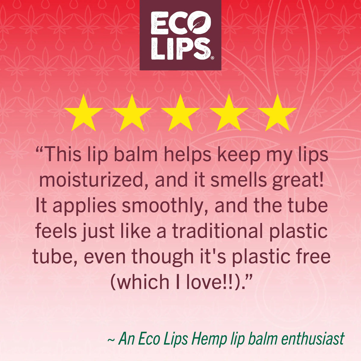5 star rating  on hemp lip balm. 
