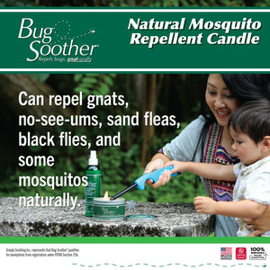 Bug Soother Bug Repellent 2-Pack Candle + 1 oz. Spray Bottle