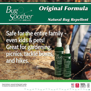 Outdoor Essentials 4-pack - Bug Soother Tick, Gnat &amp; Mosquito Repellent, SPF 30 Sunscreen Lotion and Zinc SPF 15 Lip Balm