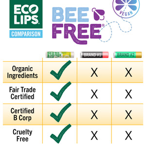 Vegan Bee Free® Plant Pod® Lemon Lime Organic Lip Balm, 3 pack