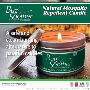 Bug Soother Bug Repellent Candle + 8 oz. and 1 oz. Spray Bottle Pack