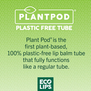 PlantPod Plastic free tube information on a green background. 