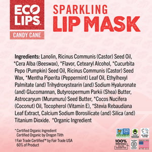Sparkling Holiday Vanilla Mint Candy Cane Lip Mask 0.25 oz.