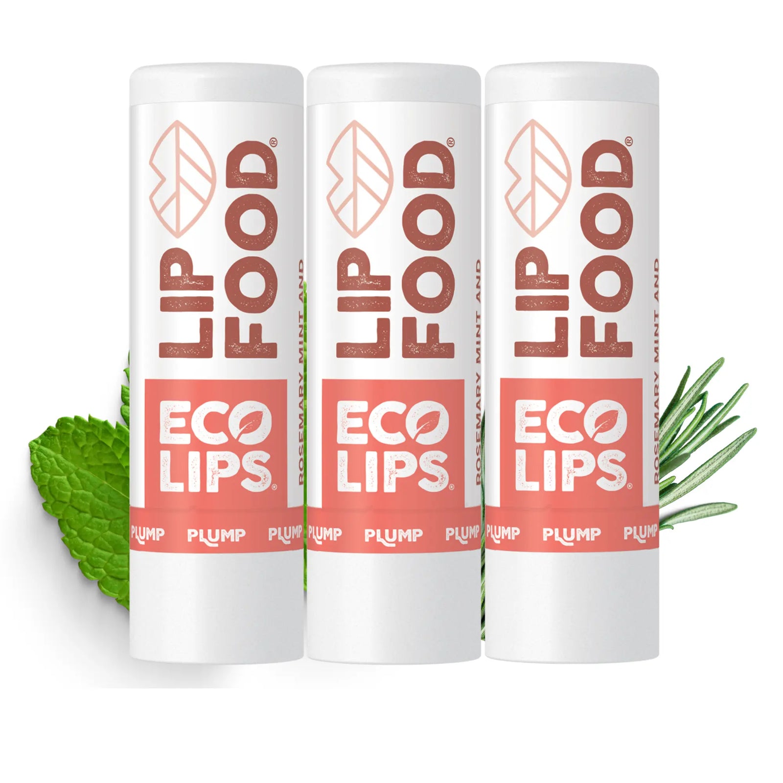 LIP FOOD® Plump Rosemary Mint Organic Lip Balm, 3 Pack