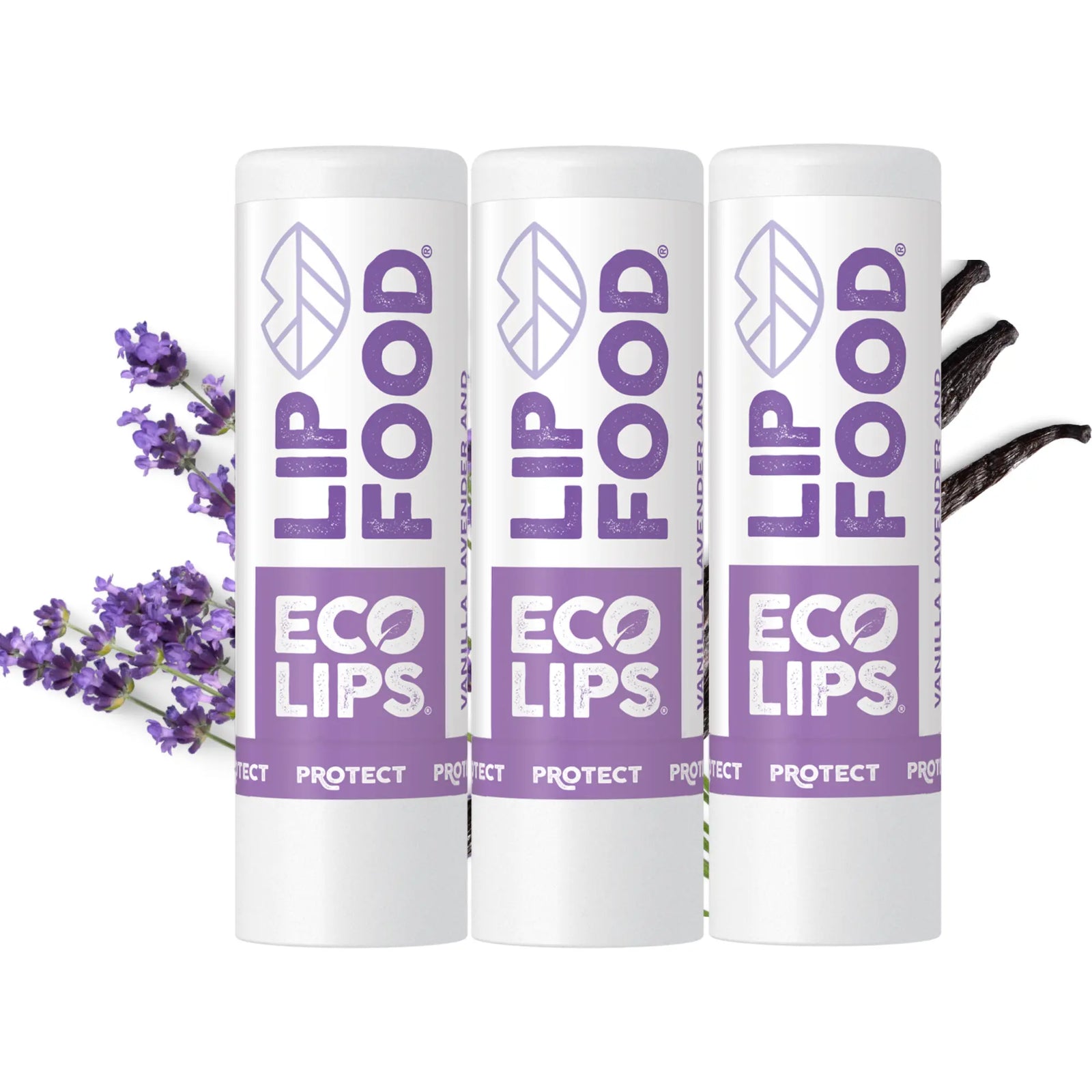 LIP FOOD® Protect Lavender Vanilla Organic Lip Balm, 3 Pack