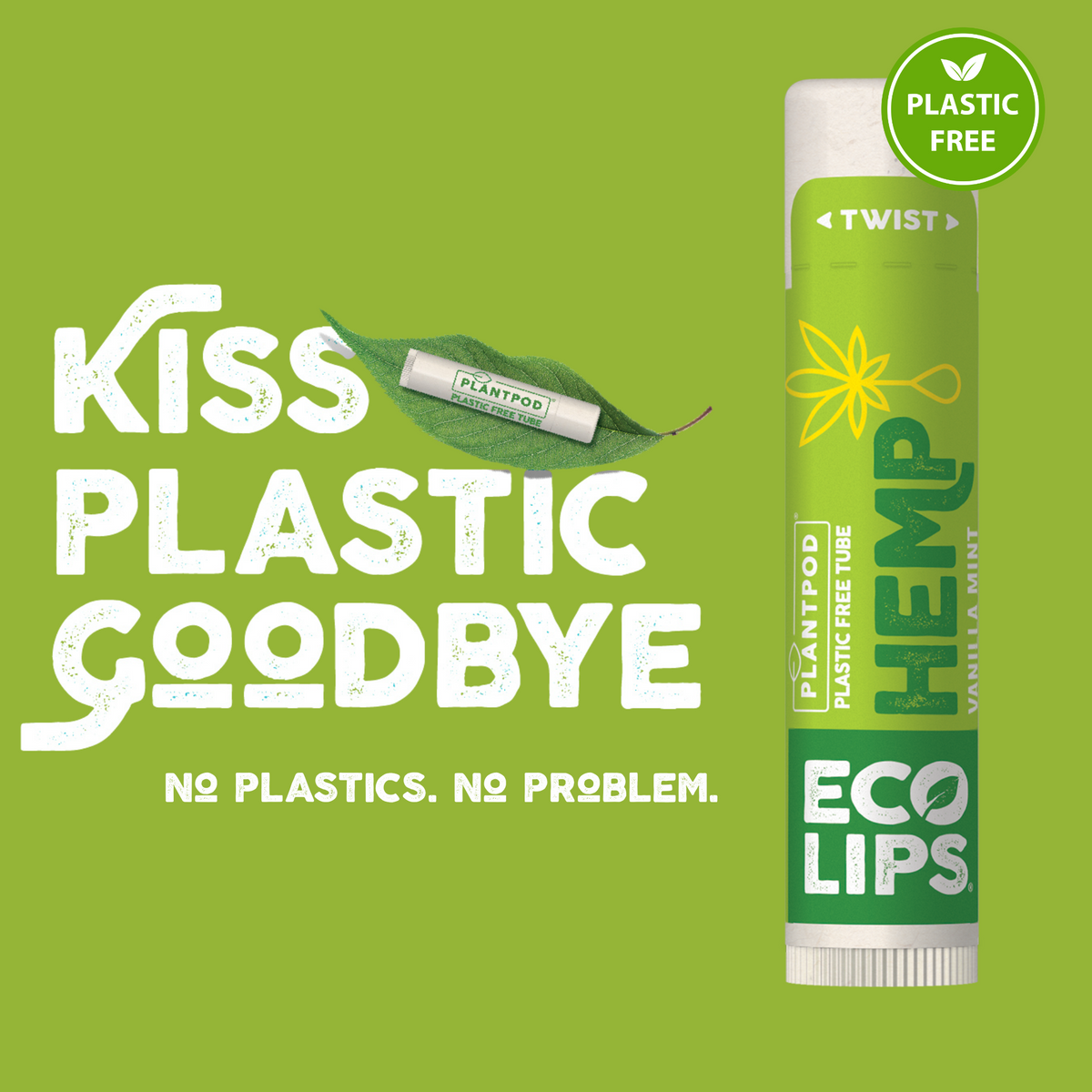 Hemp Vanilla Mint Plant Pod® Organic Lip Balm, 6 Pack