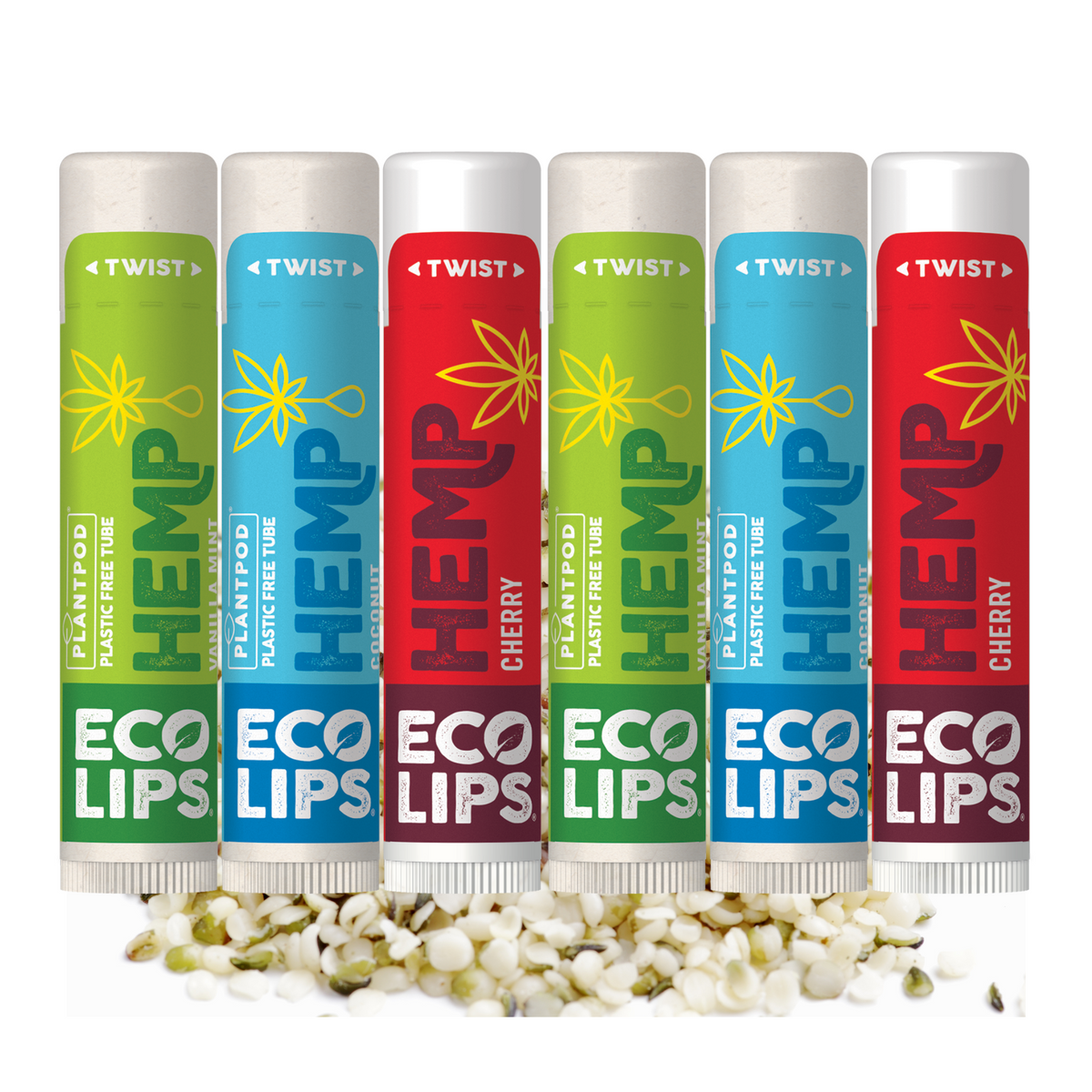 Hemp Variety Plant Pod® Organic Lip Balm, 6 Pack