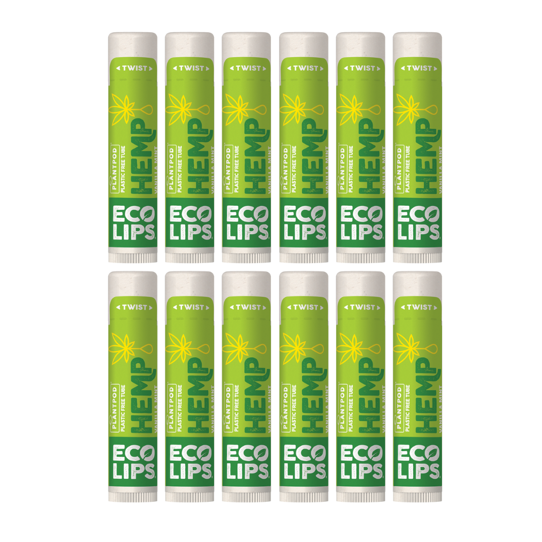 Hemp Vanilla Mint Plant Pod® Organic Lip Balm, 12-Pack