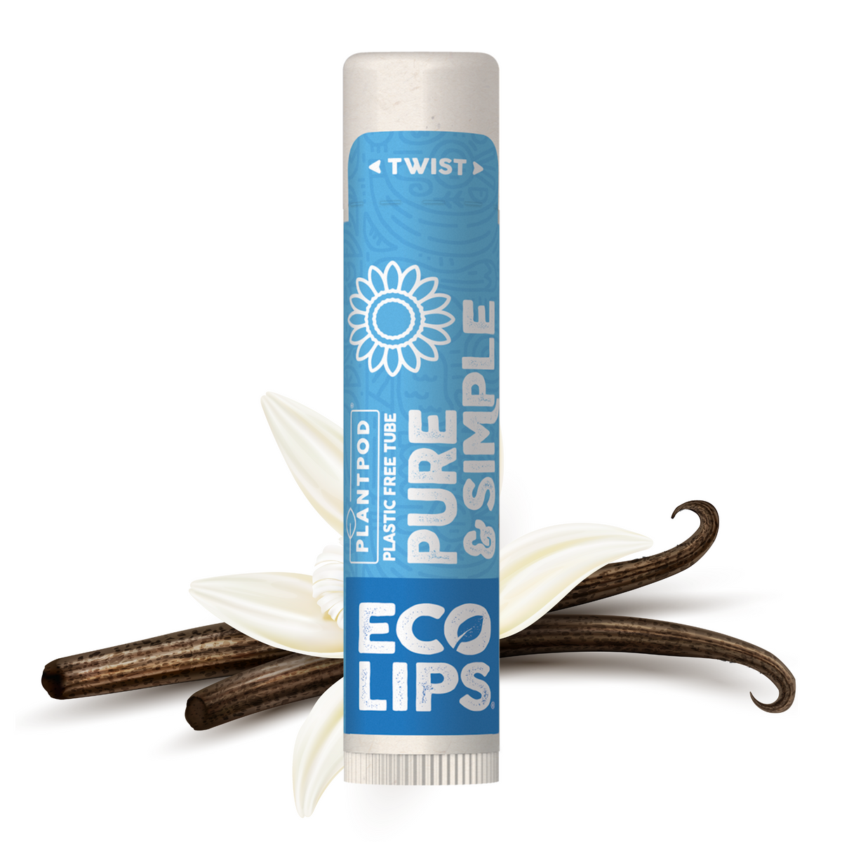 Pure &amp; Simple Vanilla Plant Pod® Organic Lip Balm, 0.15 oz.
