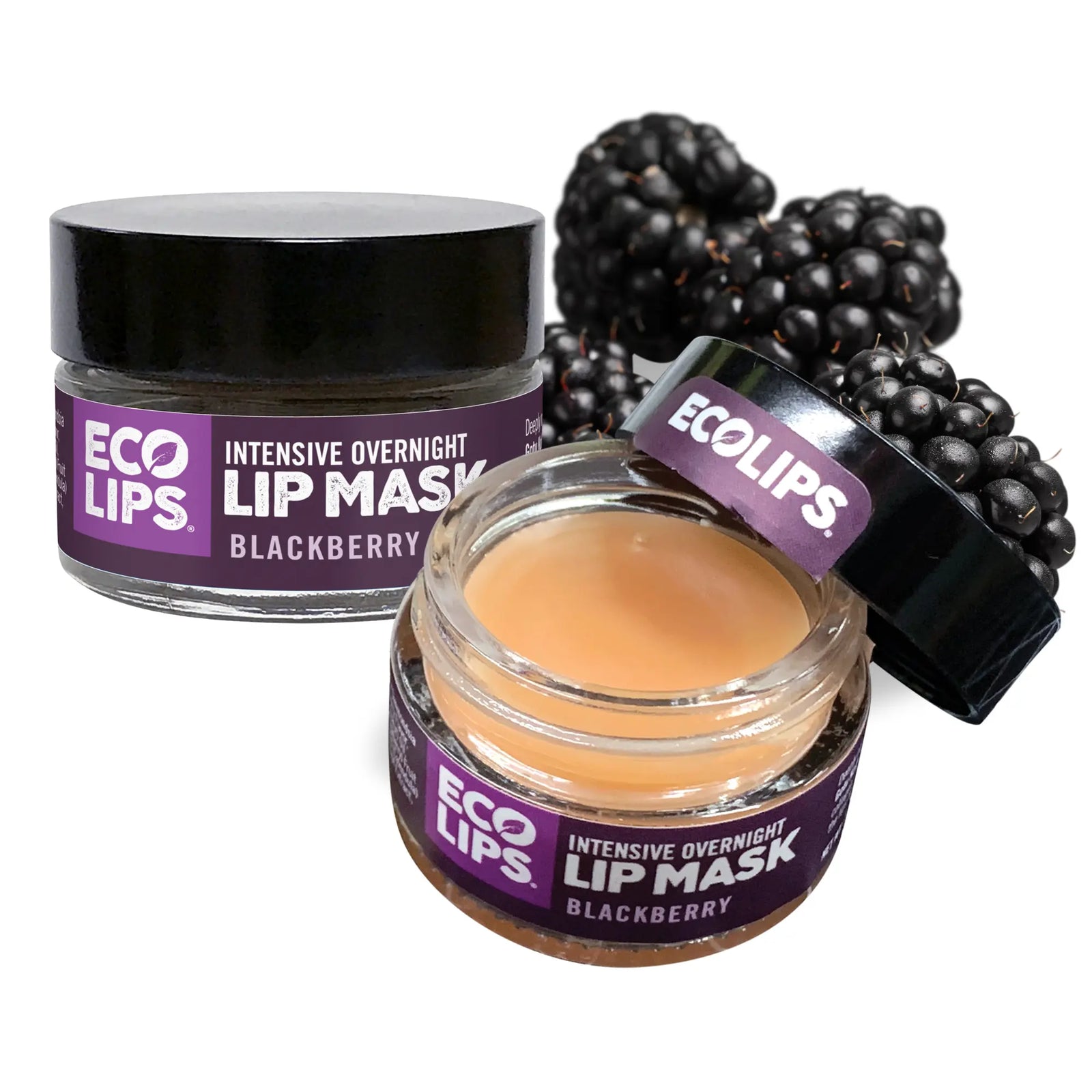 Intensive Overnight Lip Mask – Blackberry Moisturizing Lip Treatment, 2 pack
