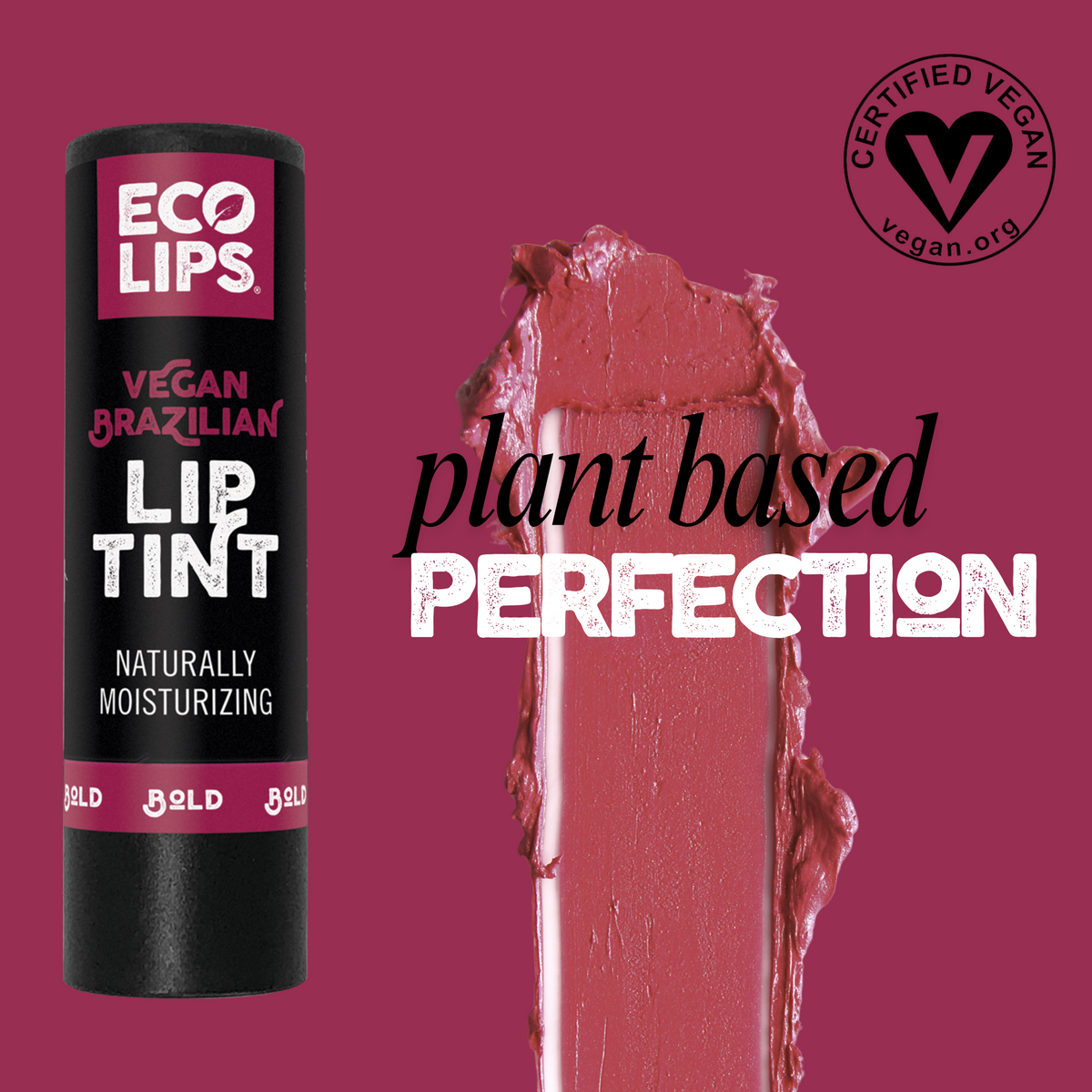 Vegan Brazilian Lip Tint, Bold 0.15 oz.