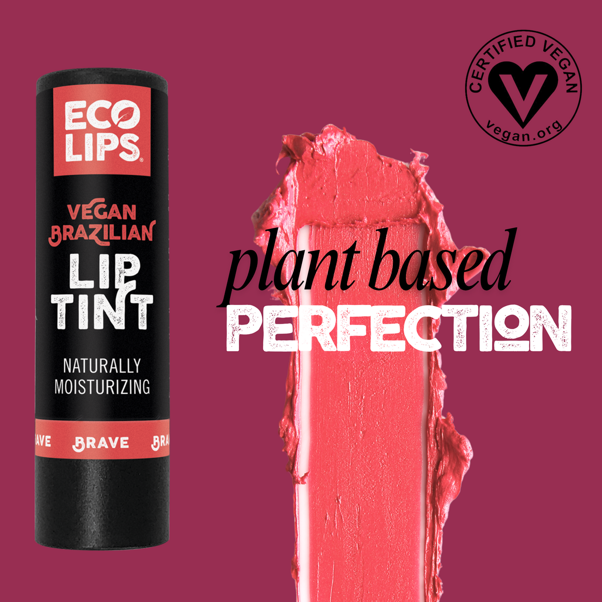 Vegan Brazilian Lip Tint, Brave 0.15 oz.