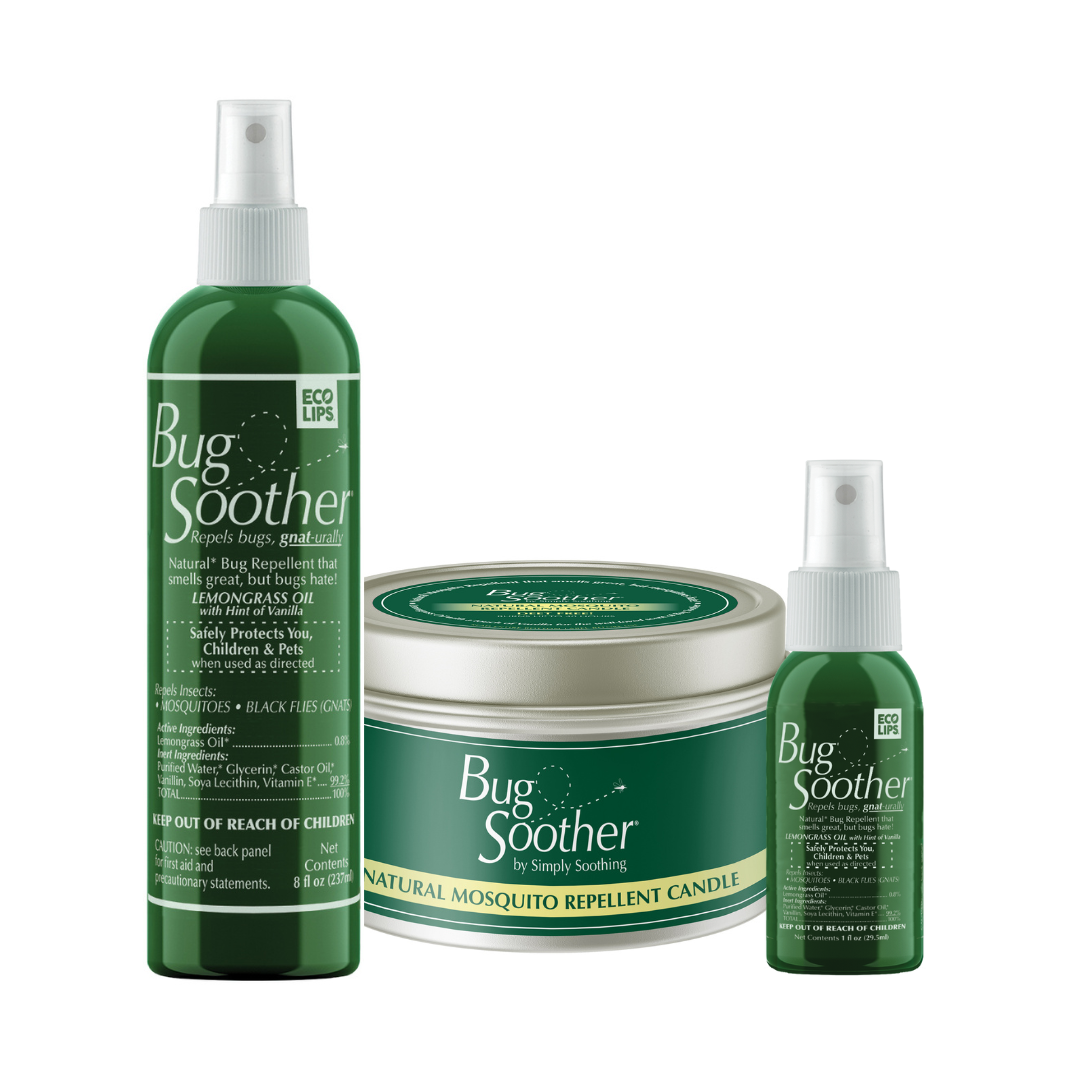Bug Soother Mosquito Repellent Candle + 8 oz. and 1 oz. Spray Bottle Pack
