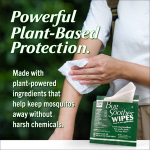 Bug Soother Natural Mosquito Repellent Wipes 15-count