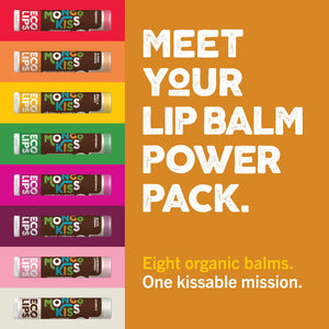 Mongo Kiss® Organic Lip Balm, Value 8 Pack Variety, 0.15 oz.