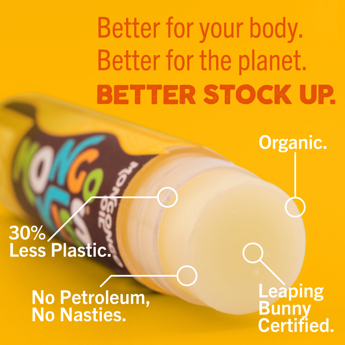 Mongo Kiss® Blood Orange Organic Lip Balm, 0.25 oz.