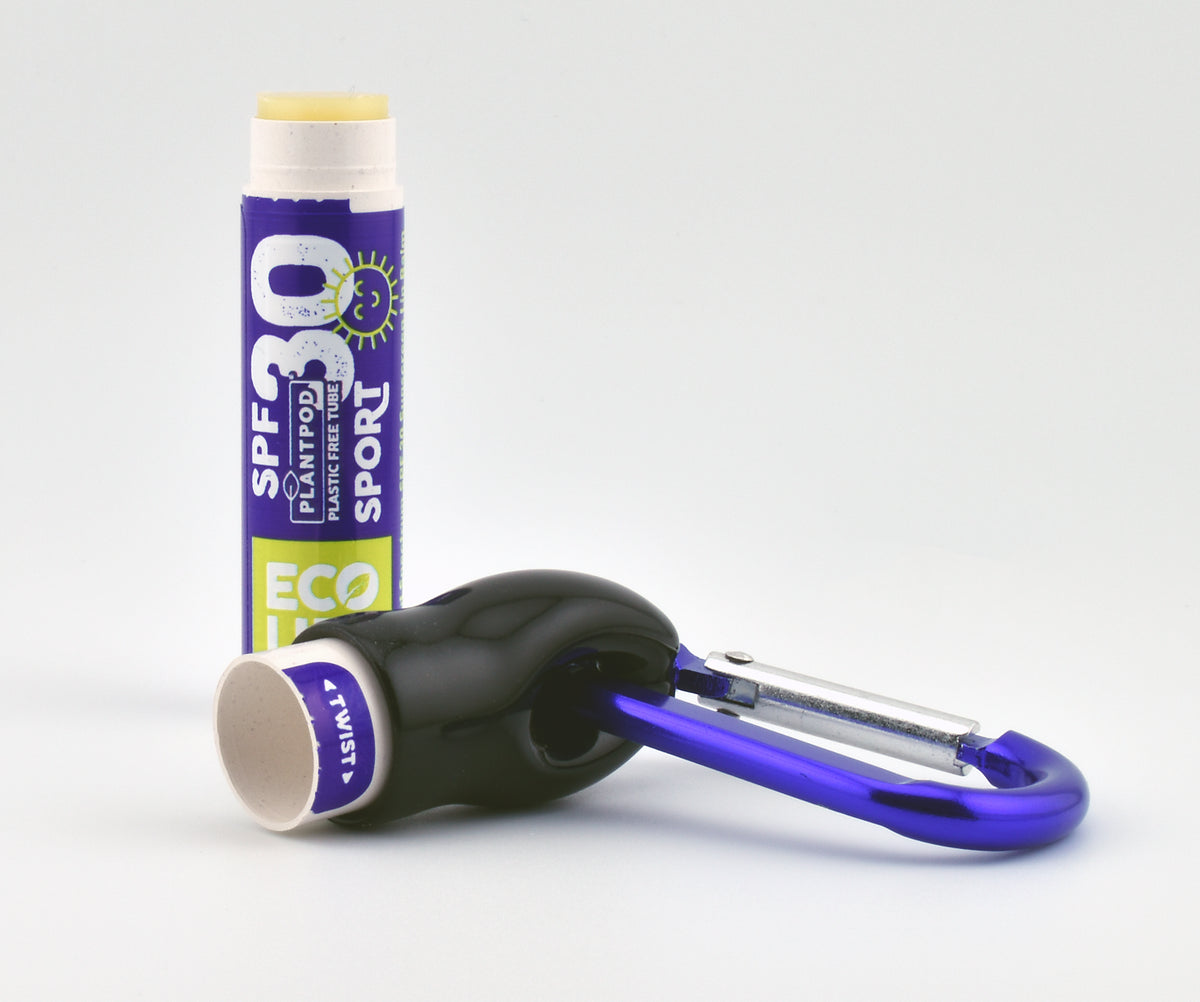 Classic Plant Pod® Broad Spectrum SPF 30 Sport Sunscreen Lip Balm with Carabiner