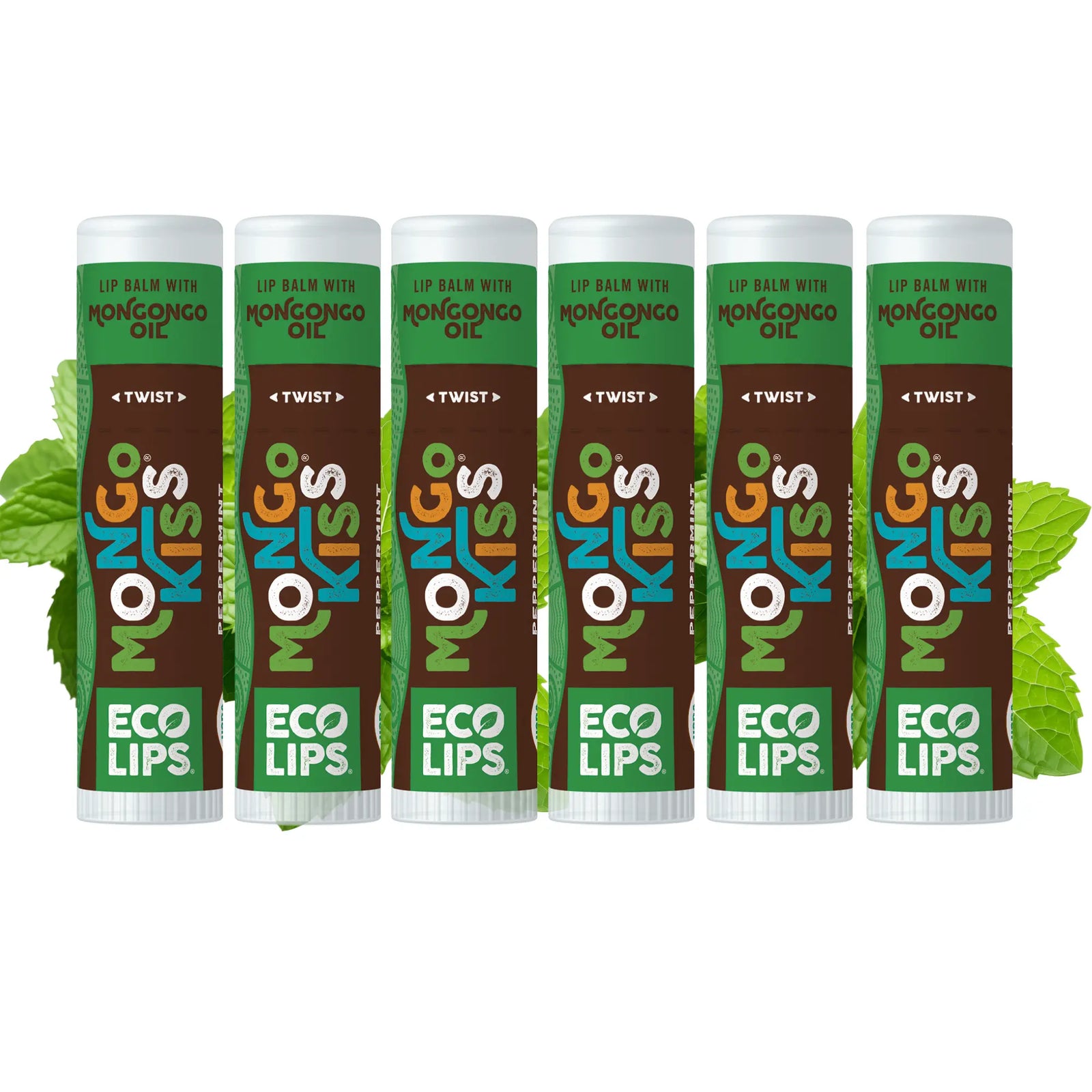 Mongo Kiss® Organic Lip Balm 6-Pack – Peppermint | Oversized Tubes