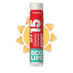 Information stating what the product is made with  on a red background. 