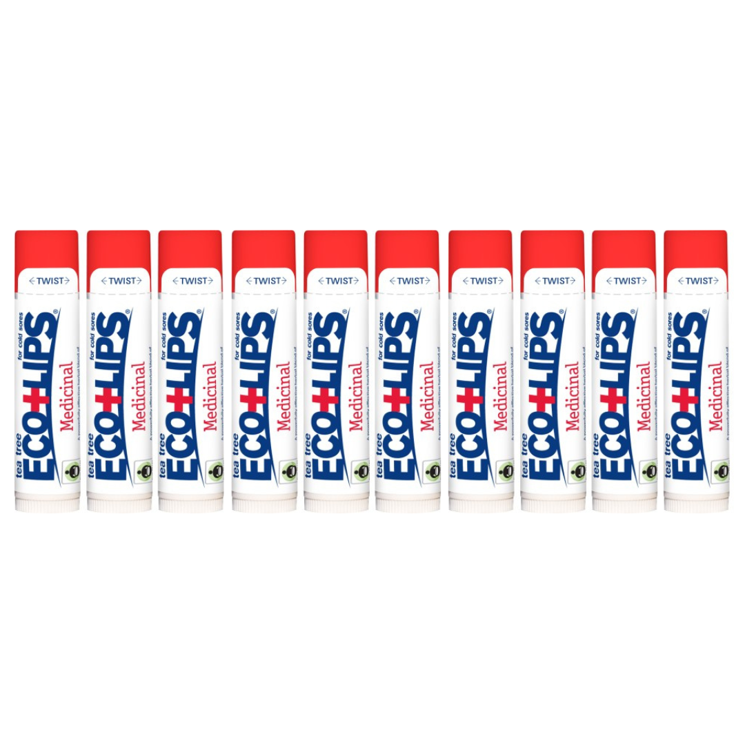 Medicinal Organic Lip Balm, 10-pack