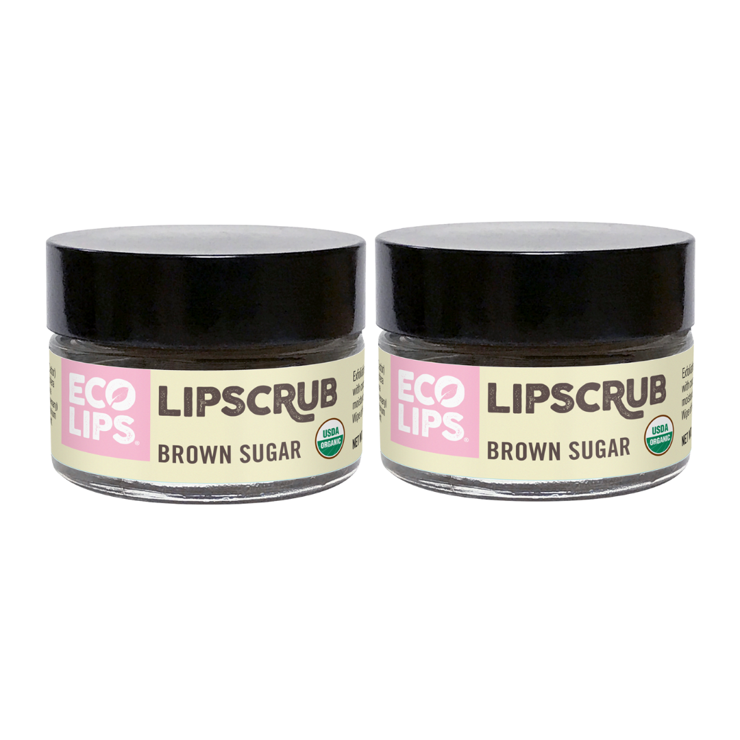 Organic Sugar Lip Scrub, Brown Sugar 2 Pack
