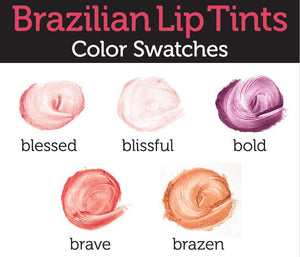 Vegan Brazilian Lip Tints, 5 Pack Variety
