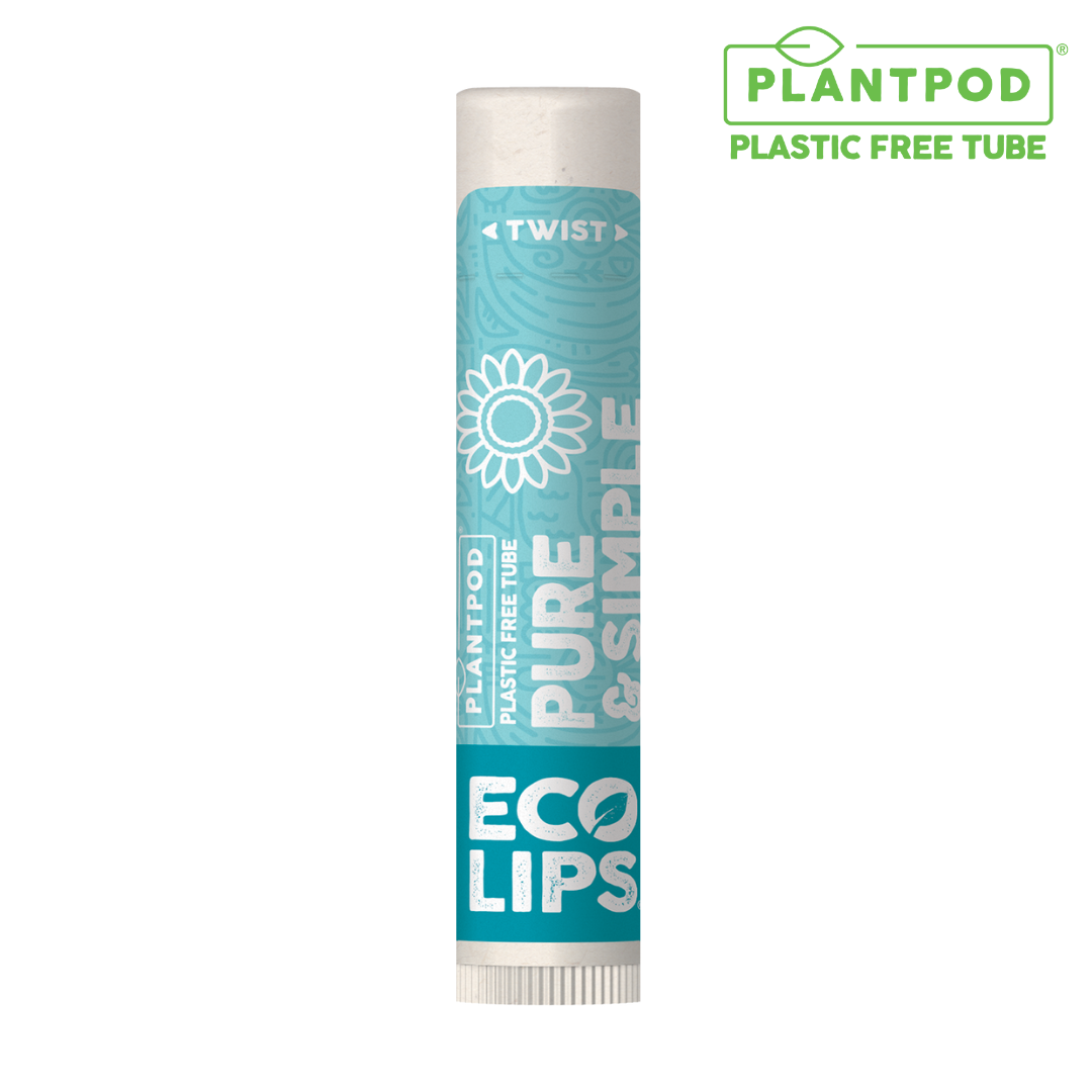 Pure & Simple Coconut Plant Pod® Organic Lip Balm, 0.15 oz. - Eco Lips Store