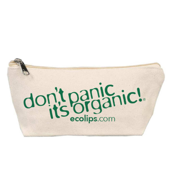 Don't Panic It's Organic® Canvas Cosmetic Bag Eco Lips Store