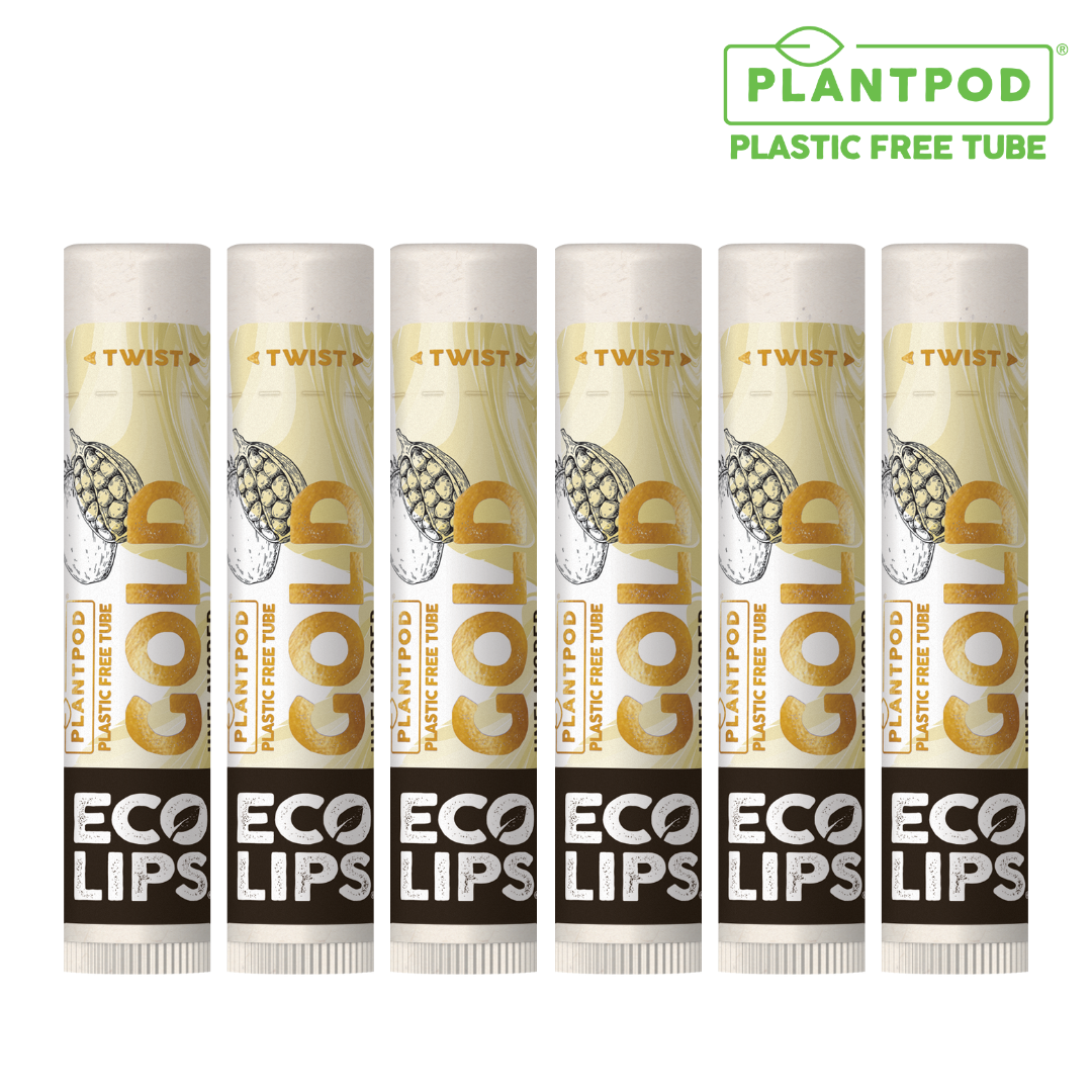 Gold Plant Pod® Organic Lip Balm, 6 Pack