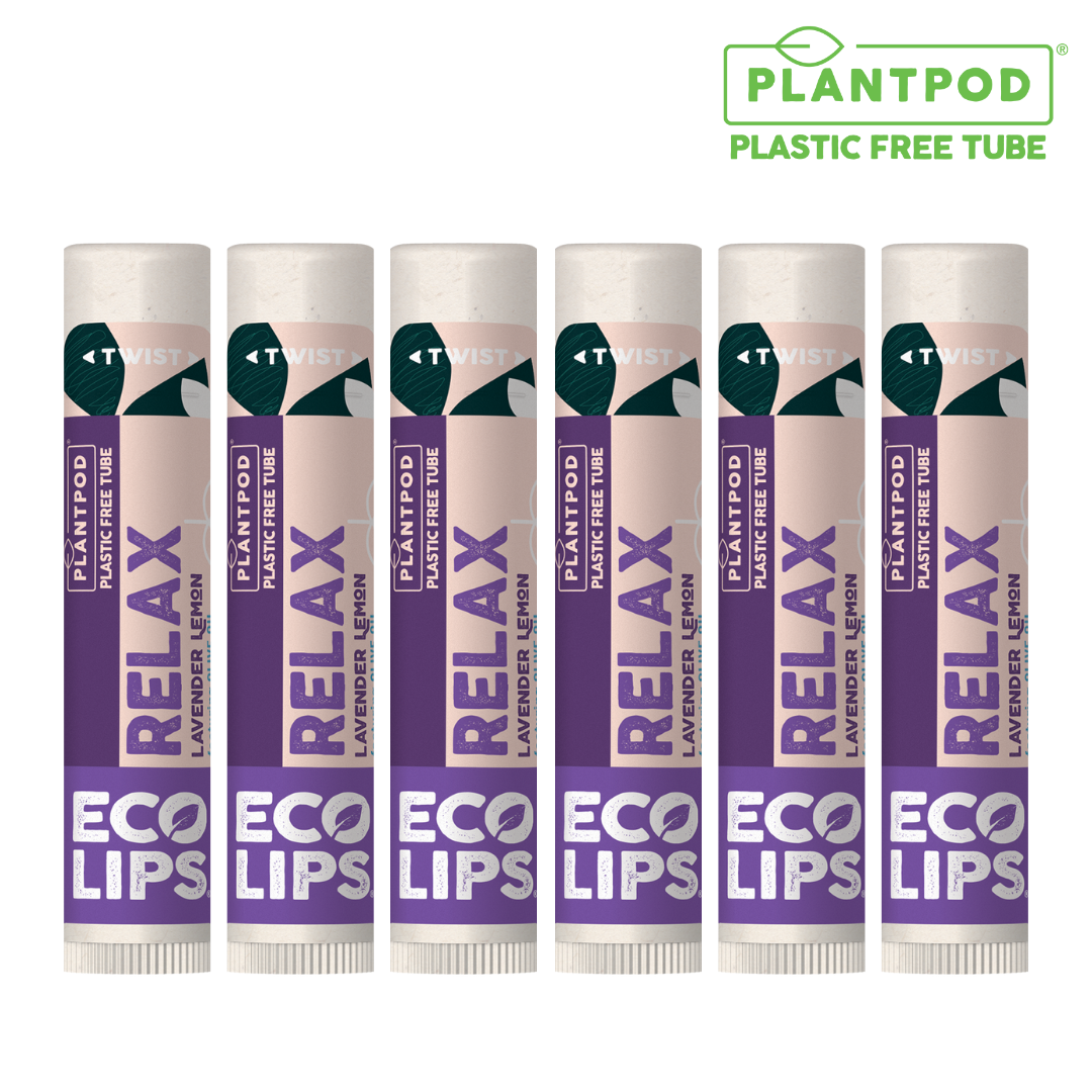 Relax, Lavender Lemon Plant Pod® Lip Balm 6 Pack