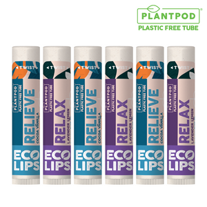 Relieve &amp; Relax Variety Plant Pod® Organic Lip Balm, 6 Pack