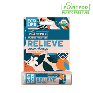 Relieve, Cocoa Vanilla Plant Pod® Organic Lip Balm, 0.15 oz.