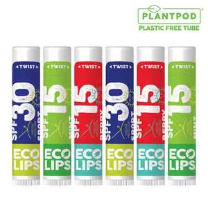 Classic Plant Pod® Broad Spectrum SPF Sunscreen Lip Balm, 6 Pack Variety