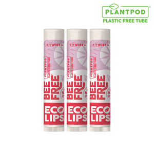 Vegan Bee Free® Plant Pod® Superfruit Organic Lip Balm, 3 pack
