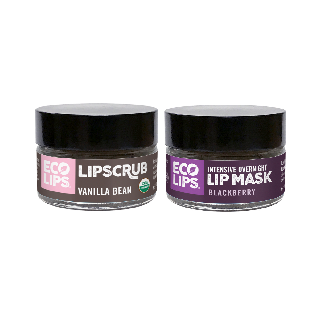 Intensive Overnight Lip Mask &amp; Organic Vanilla Bean Sugar Lip Scrub, 2 Pack